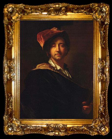 framed  Hyacinthe Rigaud Self portrait, ta009-2